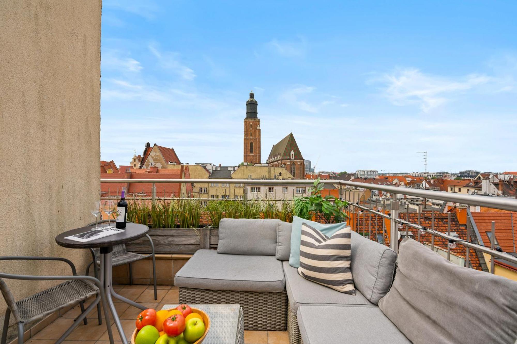 Panorama View -lux 100m2 With Terrace As Rynek510 Breslau